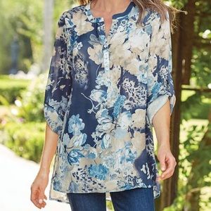Soft Surroundings Danica Floral Top